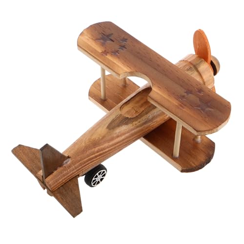 Milisten Vintage Holzflugzeug Modell Handgefertigt aus Stabilem Holz Dekoratives Flugzeug Ornament und Sicheres Kinderspielzeug Stilvolle Tischdekoration für Zuhause und Büro Milisten Vintage Holzflugzeug Modell Handgefertigt aus Stabilem Holz Dekoratives Flugzeug Ornament und Sicheres Kinderspielzeug Stilvolle Tischdekoration für Zuhause und Büro von Milisten