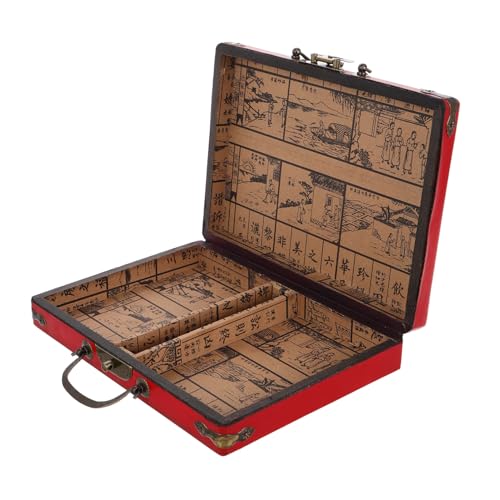Milisten Vintage Mahjong Aufbewahrungsbox mit Robustem Material und Elegantem Design Transparenter Mahjong Behälter mit Praktischem Verschluss Tragbare Aufbewahrungslösung und Vielseitige Milisten Vintage Mahjong Aufbewahrungsbox mit Robustem Material und Elegantem Design Transparenter Mahjong Behälter mit Praktischem Verschluss Tragbare Aufbewahrungslösung und Vielseitige von Milisten