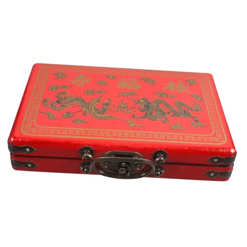 Milisten Vintage Mahjong Box aus Naturholz mit Tragegriff Aufbewahrung für Mahjong Steine Langlebig und Stabil für Haushalte und Spieleabende Milisten Vintage Mahjong Box aus Naturholz mit Tragegriff Aufbewahrung für Mahjong Steine Langlebig und Stabil für Haushalte und Spieleabende von Milisten