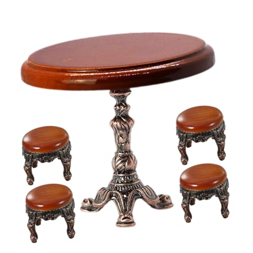 Milisten Vintage Puppenhaus Möbel Teilig Rundtisch und Mini Hocker Holzmodell für Kleine Puppenhäuser Wohnzimmer Garten Dekoration Milisten Vintage Puppenhaus Möbel Teilig Rundtisch und Mini Hocker Holzmodell für Kleine Puppenhäuser Wohnzimmer Garten Dekoration von Milisten