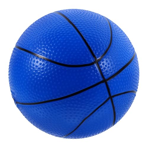 Milisten Vinyl-Basketball Hüpfender Ballspielzeug Leichter Springender Ball Aufblasbarer Sportball Lustiger Hüpfender Ball Pädagogischer Klopfball Buntes Ballspielzeug Ball PVC Blue von Milisten