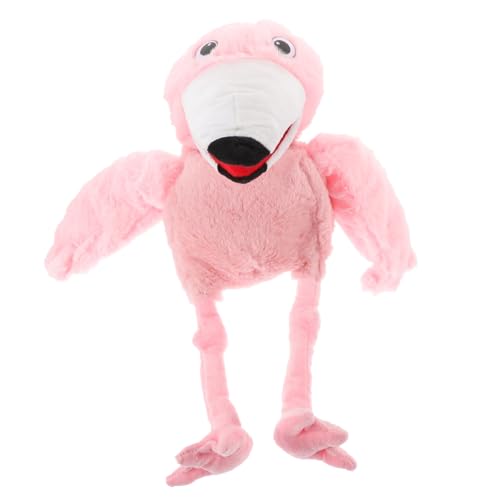 Milisten Vogel Handpuppe aus Plüsch Interaktive Flamingo Geschichtenerzählfigur für Kreative Rollenspiele und Spannende Präsentationen Perfektes Handspielzeug für Erwachsene von Milisten