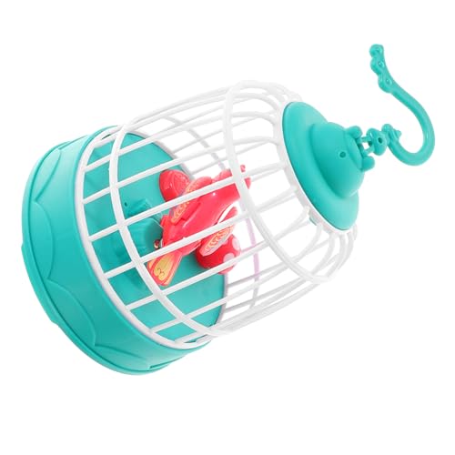 Milisten Vogelkäfig- Mit Sprachsteuerung Realistische, Durch Geräusche Aktivierte Vögel Elektronisches Vogelspielzeug Für Elektrischer Spielzeugvogel Grün Plastik von Milisten