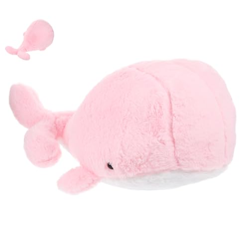 Milisten Wal-Puppe Getled Plush Toy Entzückende Walpuppe Tierpuppe Für Gefüllte Puppe Cartoon-Puppe Puppe in Walform Gefüllte Walpuppe Heimdekoration Rosa Plüsch von Milisten