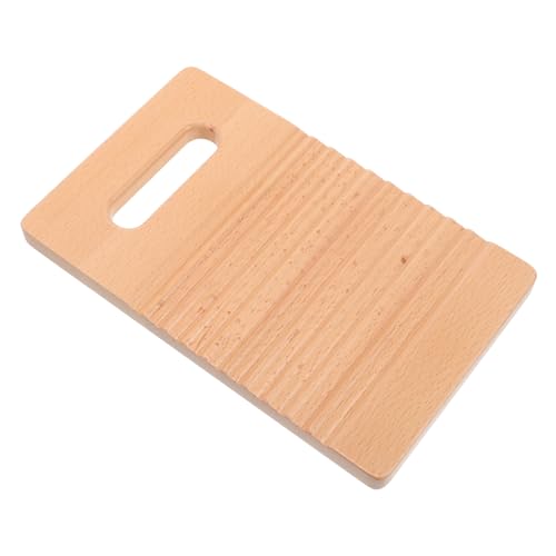 Milisten Waschbrett aus Buchenholz Kleines Multifunktionales Schrubbbrett für Wäsche und Schuhe Ergonomisch Fördert Motorische Fähigkeiten und Verantwortungsbewusstsein bei Kindern Kompakt von Milisten