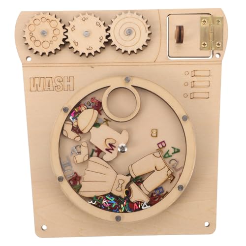 Milisten Waschmaschine Früherziehungsspielzeug Babys Motor Kinderspielzeug Lernspielzeug Brett Pädagogische Babywaschmaschine Kinderpuzzle Kinderaktivität Beschäftigtes von Milisten