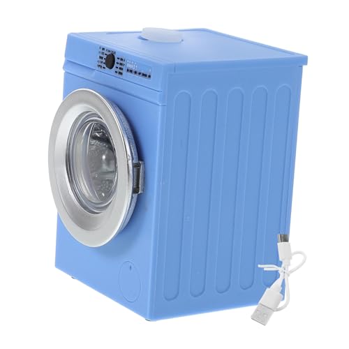 Milisten Waschmaschinenmodell Miniatur waschen klein Tragbar schlank kinderspielzeug puppenhaus Ausstattung Mini- -DIY-Requisite puppenhaus Waschmaschine Metall Blue von Milisten