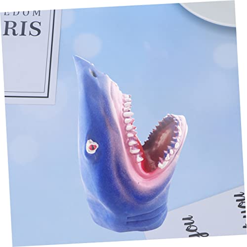 Milisten Weiche Blaue Handpuppe aus Kunststoff Realistische Tier Handpuppe für Interaktives Storytelling zur Eltern Junge Mädchen Interaktion und Fantasievollem Rollenspiel von Milisten