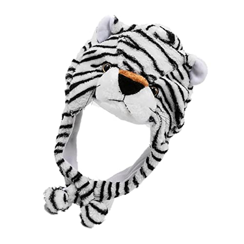 Milisten Weicher Bequemer Tiger Dekorative Wintermütze für Mädchen und Jungen Plüschige Tierkopfbedeckung für Karneval Geburtstags und Themenpartys Leichter in Weiß Milisten Weicher Bequemer Tiger Dekorative Wintermütze für Mädchen und Jungen Plüschige Tierkopfbedeckung für Karneval Geburtstags und Themenpartys Leichter in Weiß von Milisten