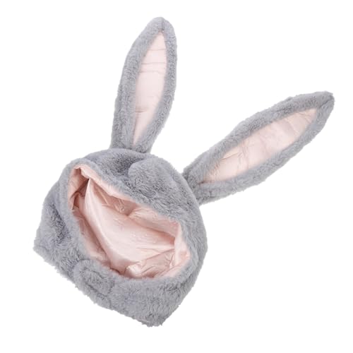 Milisten Weicher Bunny Hat mit Verstellbarem Kinnriemen Plüsch Hasenohren Kapuze für Erwachsene Lustiger Hasenohren Hut für Weihnachten Karneval Cosplay und Partys von Milisten