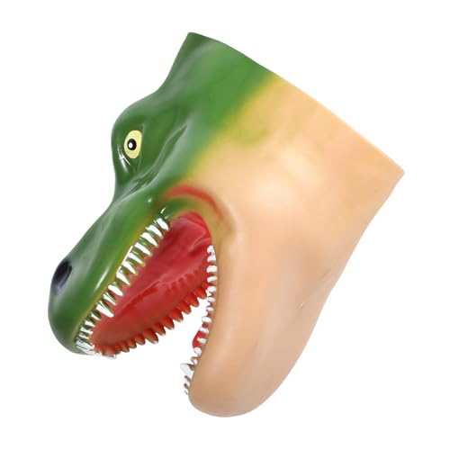 Milisten Weiches Dinosaurier Handpuppe aus Sicherem Gummi für Fördert Fantasie und Hand Auge Koordination für Rollenspiele und Geschichten Erzählen Grün von Milisten