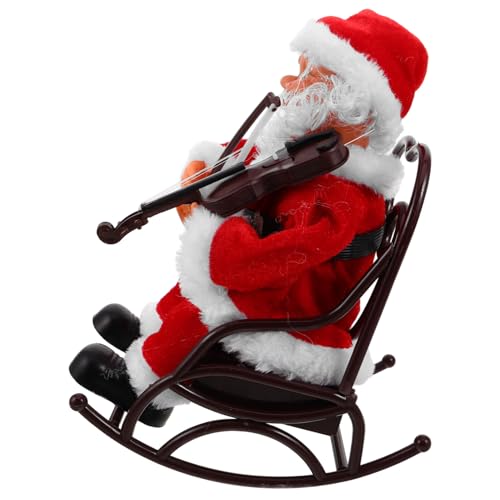 Milisten Weihnachtliche Santa Claus Figur mit Musik und Kleines Elektrisches Kreatives Xmas Deko Langlebige für Fest und Zuhause von Milisten