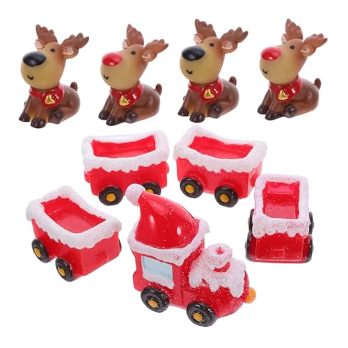 Milisten Weihnachtlicher Miniatur-Zug mit Sitzenden Resin-Kuh-Figuren Langlebiges Winter-schneelandschaft-dekor für Festliche Tisch Partygestaltung Milisten Weihnachtlicher Miniatur-Zug mit Sitzenden Resin-Kuh-Figuren Langlebiges Winter-schneelandschaft-dekor für Festliche Tisch Partygestaltung von Milisten
