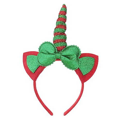 Milisten Weihnachtliches Einhorn Haarband Haarreif Leicht Party Kopfschmuck für Mädchen Karneval Halloween Geburtstagsfeier von Milisten