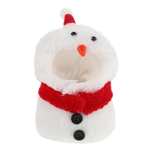 Milisten Weihnachtliches Puppenkleid Schneeanzug Set Miniatur Schneemann Outfit mit Mütze und Kleinem Schal für Stehende und Sitzende Puppen Dekoratives Puppenzubehör für Bastelarbeiten von Milisten