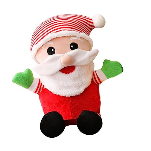 Milisten Weihnachtsmann Plüschfigur Weiches Sicheres Dekorationsspielzeug für Weihnachtliches Kuscheltier für Festliche Wohnraumgestaltung und Nikolausgeschenk von Milisten