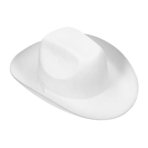 Milisten Weißer Filz Cowboyhut mit Verstellbarem Kordelzug für Damen und Herren Western Cowgirl Partyhut Robustes Material Passend für Erwachsene Stilvolles Western Accessoire Milisten Weißer Filz Cowboyhut mit Verstellbarem Kordelzug für Damen und Herren Western Cowgirl Partyhut Robustes Material Passend für Erwachsene Stilvolles Western Accessoire von Milisten