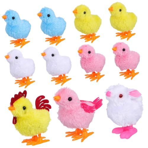 Milisten Wind Up Küken Farben Küken Hahn Henne Hase Springendes Plüschspielzeug für Ostern Party Deko Lernspielzeug Milisten Wind Up Küken Farben Küken Hahn Henne Hase Springendes Plüschspielzeug für Ostern Party Deko Lernspielzeug von Milisten