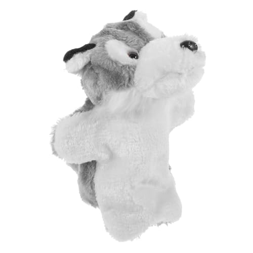 Milisten Wolf Handpuppe Plüsch Tierpuppe für Kinder Geschichtenerzählspielzeug Interaktive Handspielzeug aus PP Baumwolle Kuschelig und Sicher für Frühe Bildung und Kreatives Spiel von Milisten