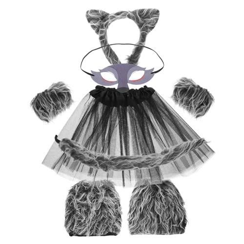 Milisten Wolfskostümzubehör Set mit Stirnband und Schwanzmaske für Authentisches Wolfsohren und Set für Halloween Mottopartys und Schulaufführungen Milisten Wolfskostümzubehör Set mit Stirnband und Schwanzmaske für Authentisches Wolfsohren und Set für Halloween Mottopartys und Schulaufführungen von Milisten