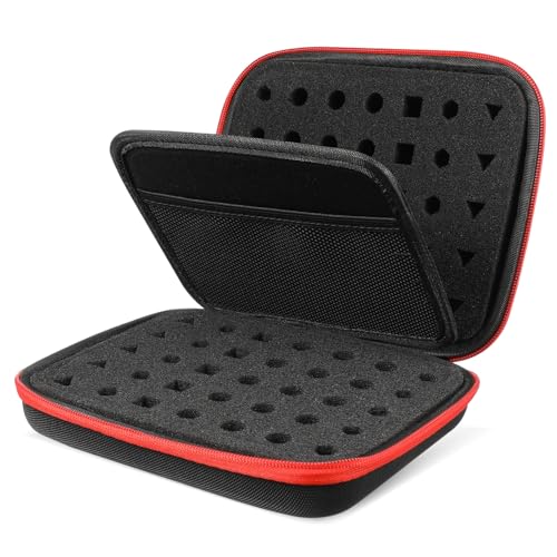 Milisten Würfelaufbewahrungstasche Tragbare Dice Organizer Box mit Tragegriff für Tischspiele und Gaming Zubehör mit Mitteltrennwand und Mesh Tasche für Tokens und Karten von Milisten