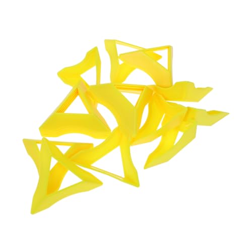 Milisten Würfelhalter Würfel Display Basis Display Halter Würfel Stativ Puzzle Würfel Display Stativ Dreieck Würfelhalter Würfel Spielzeugständer Kunststoff Gelb 20 Stück von Milisten