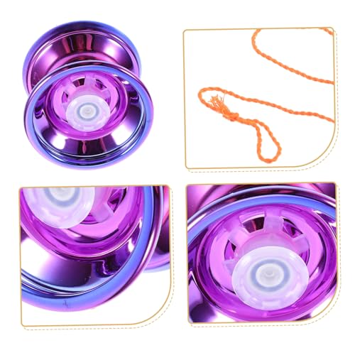 Milisten Yoyo aus Metalllegierung Anfänger Yoyo Ball mit Schnur Reaktives Trickspielzeug für Robustes Outdoor Trainingsspiel Farbverlauf Handliches Design von Milisten