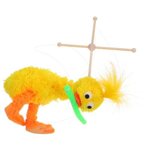 Milisten Zeichenfolge Marionette Plüsch Tier Plüschente Puppen für Partys Spielzeugente Ente mit Fäden Ente Stoffed Nimal Kuscheltier Ente kuscheliges Enten -Softspielzeug Bambus Yellow von Milisten