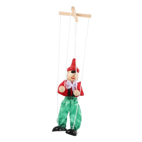 Milisten Zeichenfolge Marionettenspielzeug Puppen Marionettenpuppe Hölzerne Marionetten Interaktives Marionette Handpuppe Holz Zufällige Farbe von Milisten