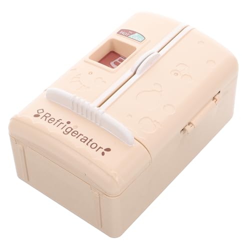 Milisten Zweitüriger Kühlschrank Mini Möbel Puppenhaus-miniaturen Minikühlschrank Zum Basteln 1/12 Puppenhausminiatur Miniaturmöbel Puppenhaus Miniaturen Mini-kühlschrank-Ornament Abs Beige von Milisten