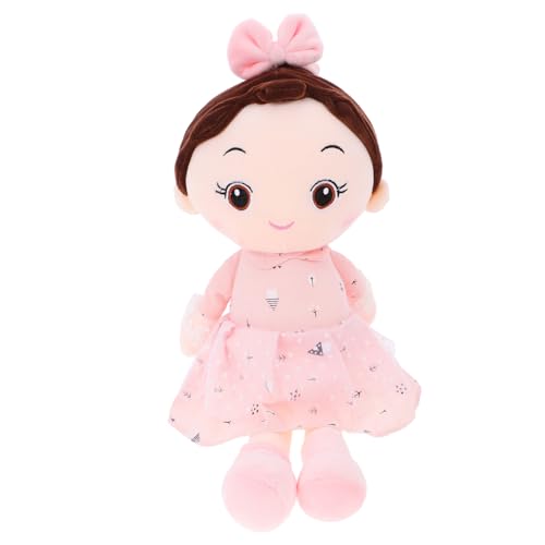 Milisten ausgestopfte Mädchenpuppe Weiche Babypuppe für Kleinkinder von 1–3 Jahren Mädchen Kindermädchenspielzeug Mädchen Puppe Stoffmädchen Plüsch Rosa von Milisten