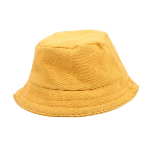 Milisten entzückende hüte Mini-Puppenmütze Puppenbastelhüte Miniaturpartyhüte Rosa Motorhaube Minihüte zum Basteln kleine Hüte basteln Mini-Hüte Mini-Hut Polyester Yellow von Milisten