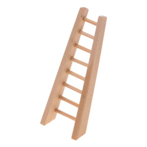 Milisten kleine Holzleiter Feengartenzubehör Puppenhaustreppe selber Machen Miniatur-Leitermodell Mini-Holzleiter Mini-Gartenleiter Mini-Puppenhaus-Zubehör kleines puppenhaus zubehör Khaki von Milisten