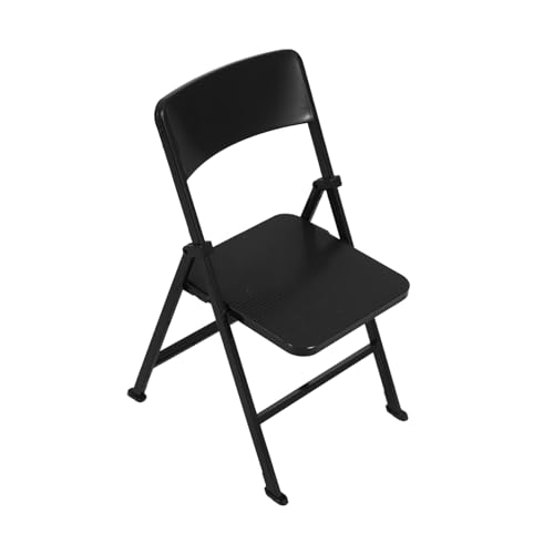 Milisten puppenhaus klappstuhl Hochstuhl Mini Stütze Kissen Wohnung puppenhaus Stuhl Puppenhausklappstuhl Puppenhausmöbel Kleiner Klappstuhl Mikrolandschaftsdekor winzige Möbel Abs Black von Milisten