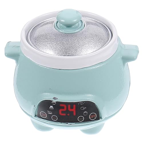 Milisten puppenhauszubehör Kreatives reiskocher kleines Elektroherd Puppenhausdekor Mini-Kochgeschirr- Wasserkocher- Möbel Legierung Light Green von Milisten