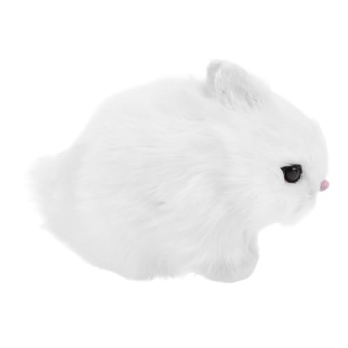 Milisten simulierte Kaninchenverzierung ausgestopftes Tierspielzeug Plüschtier Kuscheltier Desktop-Kaninchen- pelzige Hasenfigur Kaninchenfigur außen Kunstplüsch Weiß Milisten simulierte Kaninchenverzierung ausgestopftes Tierspielzeug Plüschtier Kuscheltier Desktop-Kaninchen- pelzige Hasenfigur Kaninchenfigur außen Kunstplüsch Weiß von Milisten