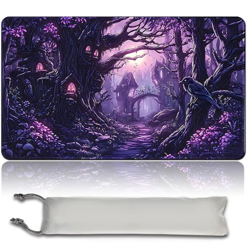 MTG Spielmatte - 60cm x 35cm, Originalkunst, rutschfeste TCG Spielmatte mit Gummiboden und genähten Kanten, Commander TCG Rollbar & Faltbare Kartenmatte (No Zone,mtg49-1) von MilkPlaymat