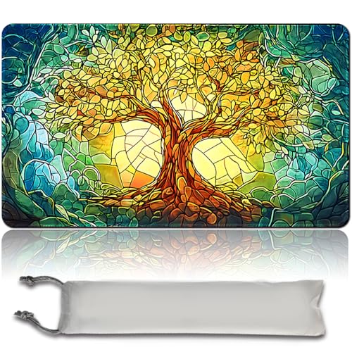 MTG Spielmatte - 60cm x 35cm, Originalkunst, rutschfeste TCG Spielmatte mit Gummiboden und genähten Kanten, Commander TCG Rollbar & Faltbare Kartenmatte (No Zone,mtg49-3) von MilkPlaymat