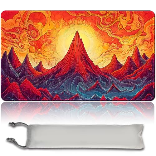 MTG Spielmatte - 60cm x 35cm, Originalkunst, rutschfeste TCG Spielmatte mit Gummiboden und genähten Kanten, Commander TCG Rollbar & Faltbare Kartenmatte (No Zone,mtg49-5) von MilkPlaymat