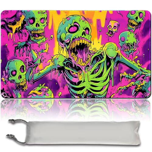 MTG Spielmatte MTG PlayMat -60cm x 35cm, Originalkunst, rutschfeste TCG Spielmatte mit Gummiboden und genähten Kanten, Commander TCG Rollbar & Faltbare Kartenmatte (No Zone,mtg48-10) von MilkPlaymat