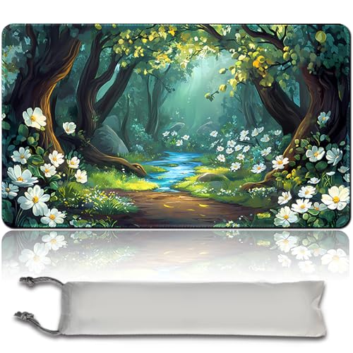 MTG Spielmatte MTG PlayMat -60cm x 35cm, Originalkunst, rutschfeste TCG Spielmatte mit Gummiboden und genähten Kanten, Commander TCG Rollbar & Faltbare Kartenmatte (No Zone,mtg48-4) von MilkPlaymat