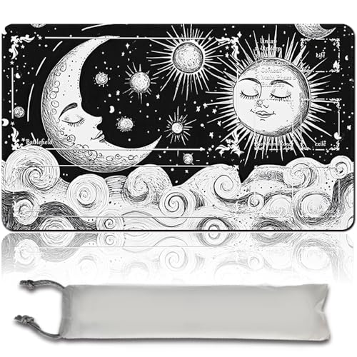MTG Spielmatte MTG PlayMat -60cm x 35cm, Originalkunst, rutschfeste TCG Spielmatte mit Gummiboden und genähten Kanten, Commander TCG Rollbar & Faltbare Kartenmatte (with Zone,mtg48-7) von MilkPlaymat