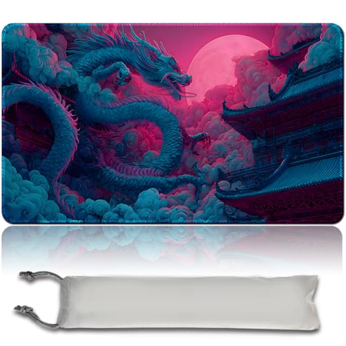MTG Spielmatte Premium XXL Gaming Matte (60x35cm) - Hochauflösendes Fantasy Design - rutschfeste Gummimatte für TCG/CCG/MTG (No Zone,mtg50-11) von MilkPlaymat