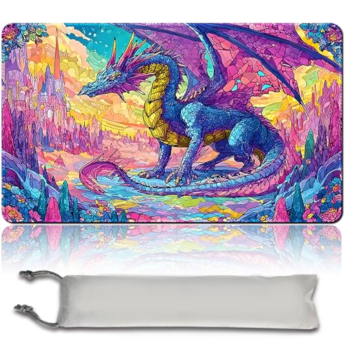 MTG Spielmatte Premium XXL Gaming Matte (60x35cm) - Hochauflösendes Fantasy Design - rutschfeste Gummimatte für TCG/CCG/MTG (No Zone,mtg50-8) von MilkPlaymat