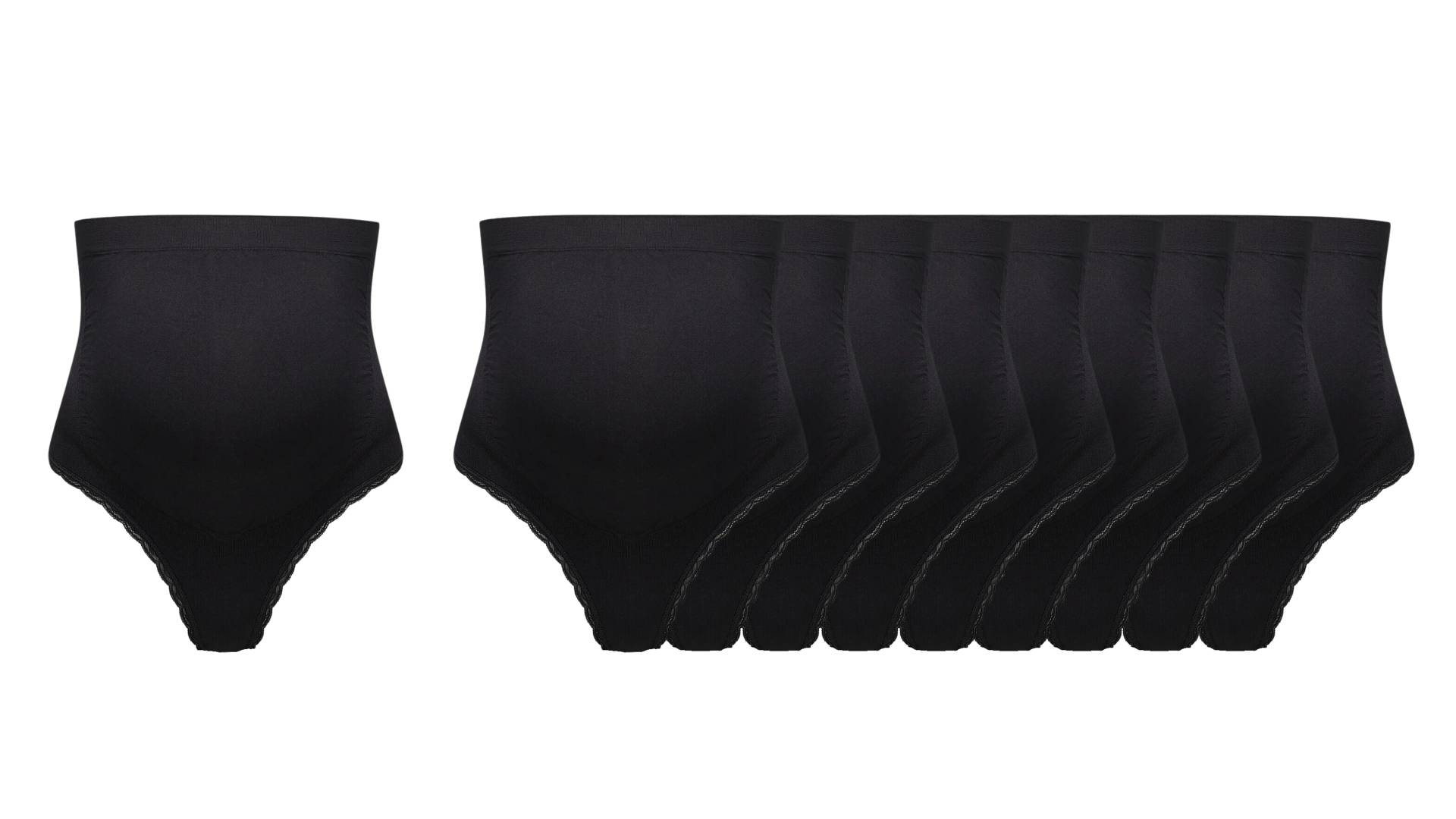 Milki Hipster Umstandshöschen 10er-Pack Gr. XS-S, Black Milki Hipster Umstandshöschen 10er-Pack Gr. XS-S, Black von Milki