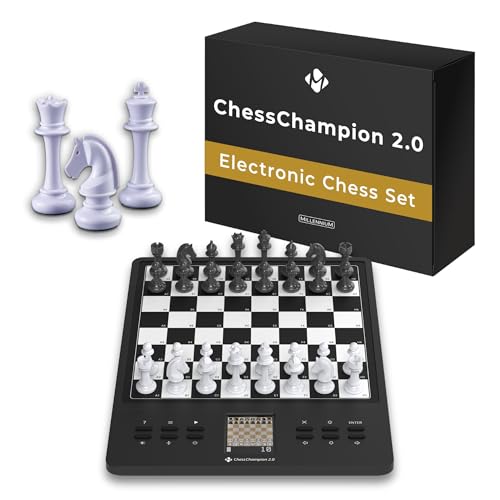 Millennium M808 ChessChampion 2.0 – Dein Smarter Schachtrainer mit Tipps, Zugvorschlägen – Perfekt für Einsteiger & Kinder und den mobilen Einsatz von Millennium