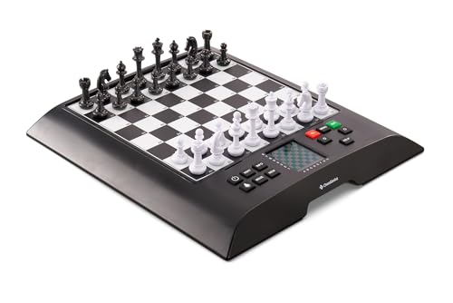 MILLENNIUM ChessGenius M810 Version 2024 - Schachcomputer mit bis zu 2050 ELO, Leichtgängiges Drucksensorbrett, magnetische Figuren, beleuchtetes Display von Millennium
