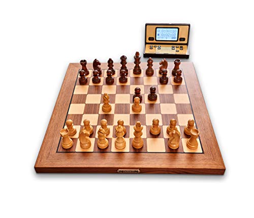 Millennium ChessGenius Exclusive M820 - Schachcomputer für höchsten Komfort und Anspruch. In Echtholz mit vollautomatischer Figurenerkennung. Online Spielen via ChessLink-Modul. von Millennium