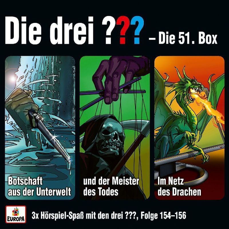 Die drei ??? - Die 51. Box (Folgen 154-156) (3 CDs) von Miller Sonstiges Wortprogramm