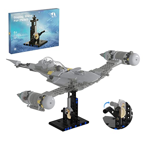 Display Ständer für Lego Mando N-1 Starfighter 75325 Bausätze, Kreative Verstellbare Winkelhalterung, Bausatz, Erwachsene und Kinder, Film-Sammlerstücke (58 Stück) von Millionspring